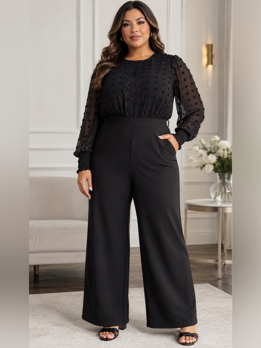 By Design Rinata Straight Leg Jumpsuit Size 4X Plus